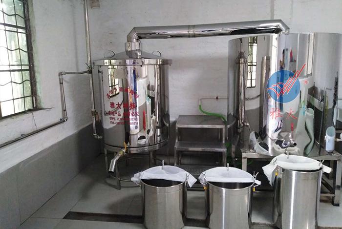 如需高度酒，將冷卻器那頭抬高即可